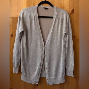 Talbots Petite Women's Tan Gold Long Sleeve V-Neck Cardigan Sweater - Size LP